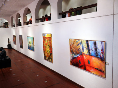 Exhibits in the Ralli Museum