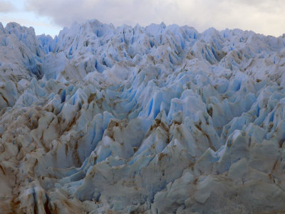 A closeup of the glacier