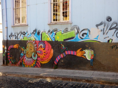 Examples of street art or graffiti