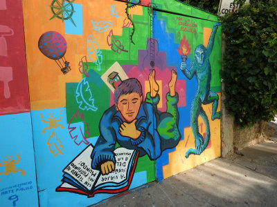 Examples of street art or graffiti