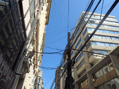 Massive amount of electrical wiring throughout the city