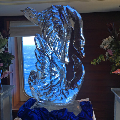 Ice sculpture at Helen and Andrew's Bird Party 3 March, 2016