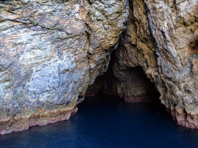 Exploring the caves at Cape Brett