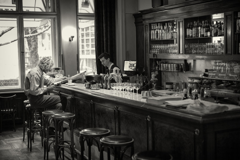 Man at bar