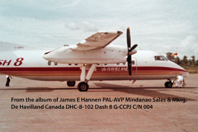 de Havilland Canada DHC-8-102 Dash 8 demonstration flight for PAL - Mindanao