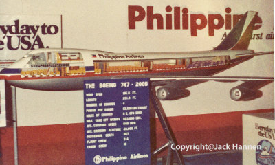 PAL B-747-200 cut-out model