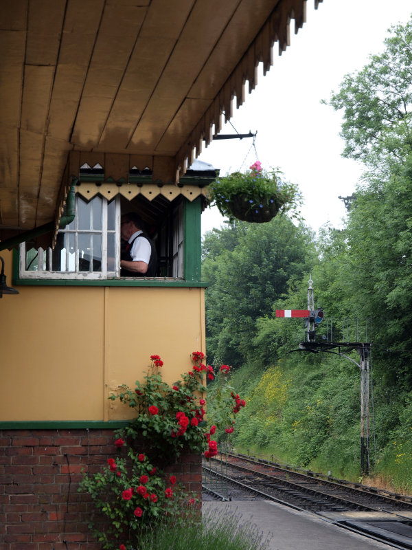 SIGNAL BOX ON MEDSTEAD STATION MID- HANTS LINE(WATERCRESS LINE)