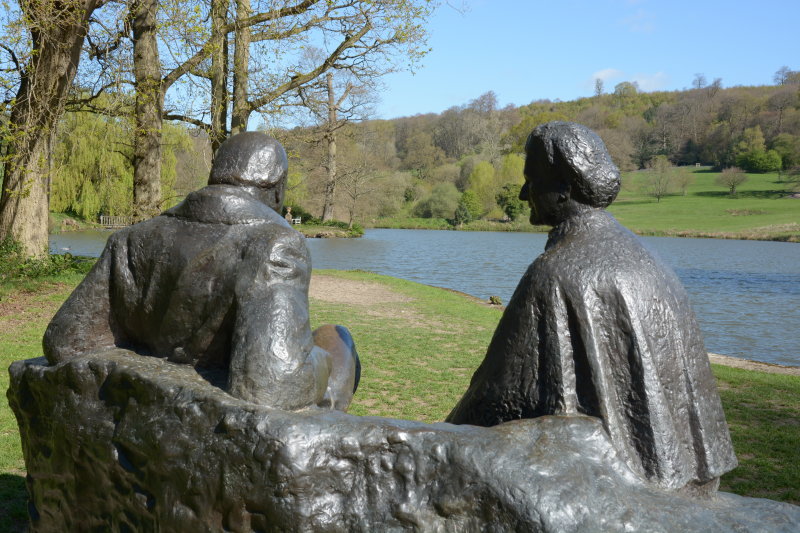 Statue of Sir Winston & Lady Churchill at Chartwell