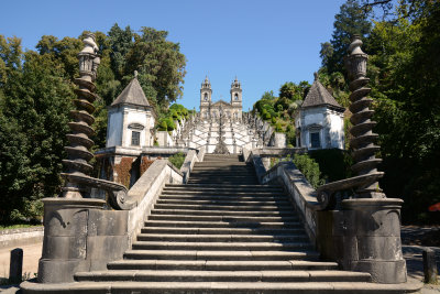 Granite staircase leading up to the church of Bom Jesus