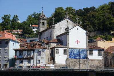 view of Porto from a river boat 