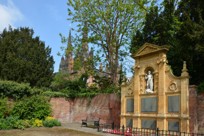 Lichfield Cathedral in background 