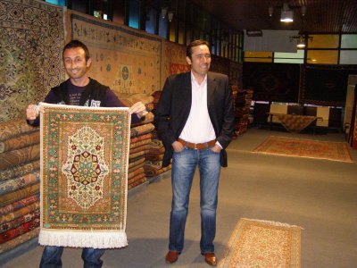 We take an evening walk...and meet our first carpet dealers