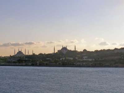 Last view of the Blue Mosque(on left) and Aya Sophia (on right)