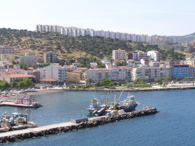 Rows of apartment houses