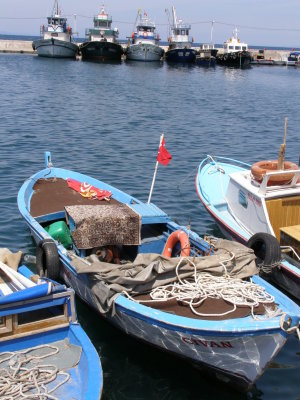 I like the Turkish carpets in the boats