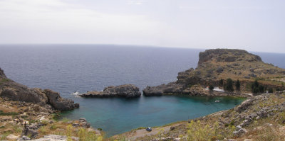 Pretty cove on way to Lindos