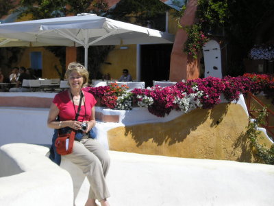 Nan with flowers