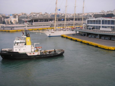 Coming into the port of Piraeus