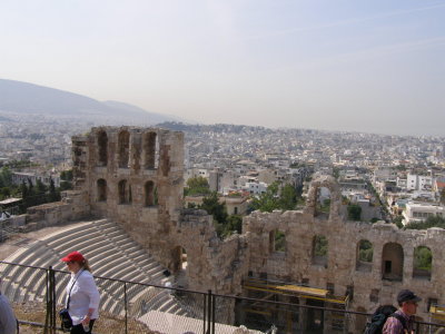We're on our way up to the Acropolis