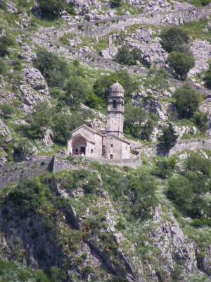 Monestary on the walk up the side of the cliff