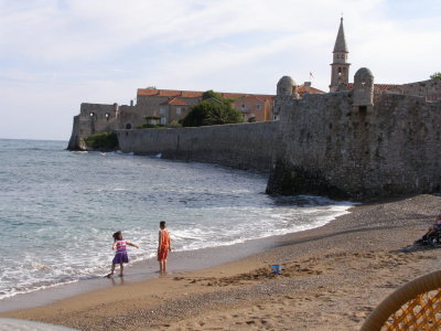 Children playing on the beach