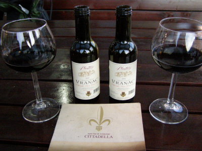 Our guide suggested we try the local wine....(it wasn't that great)