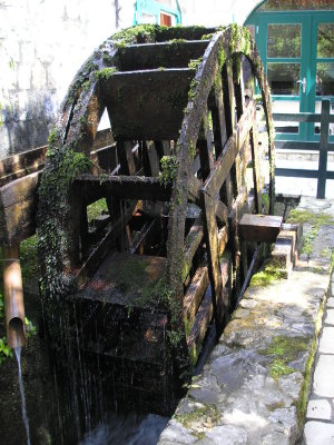 An old water wheel still in use