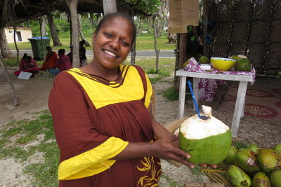 106 Tadine, New Caledonia, coconut drink