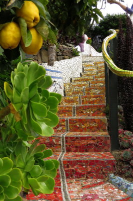 229 Akaroa, The Giant's House, garden steps