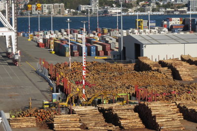 267 Wellington, lumber at the terminal