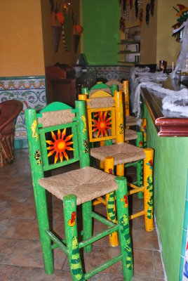Inside Iguanas Ranas restaurant