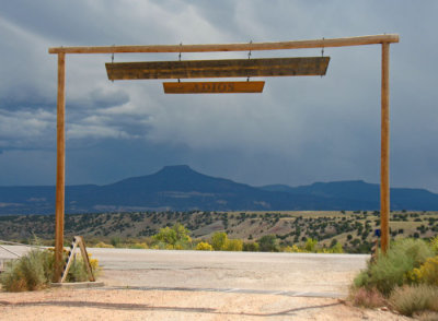 ENTRANCE TO GHOST RANCH: GEORGIA O'KEEFE TERRITORY