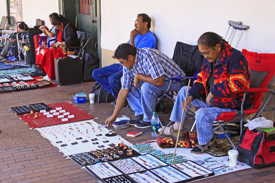 INDIAN MERCHANTS SELLING HAND MADE GOODS