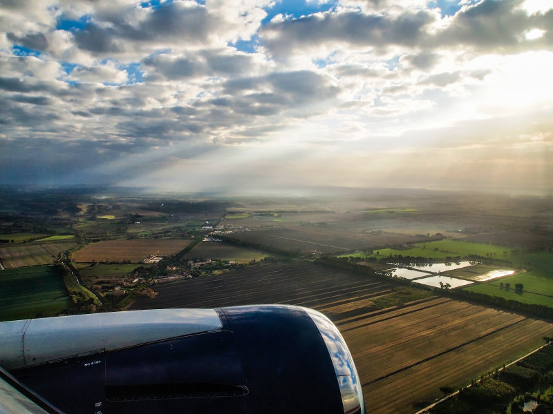 Approaching Leonardo da Vinci Airport Rome.jpg