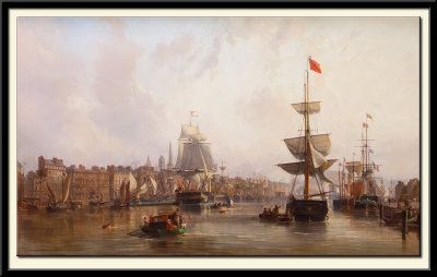 Le Port de Rouen vue gnrale, 1855