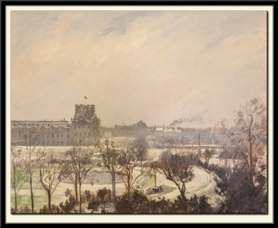 Jardin des Tuileries, effet de neige