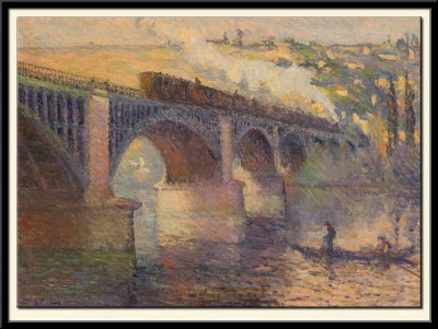 Le Pont aux Anglais, soleil couchant, vers 1905