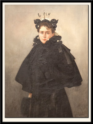 Portrait d'une élégante, vers 1896