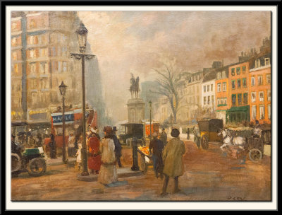 Londres, Knightsbridge, Le carrefour de Brompton Road, vers 1904