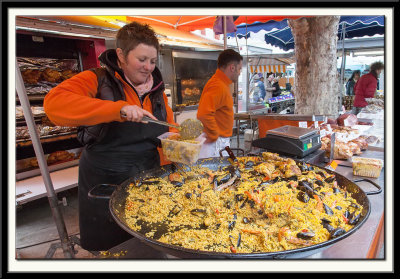Paella, one of our favourites.