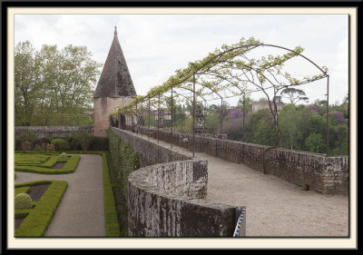 Rampart walk above the formal garden