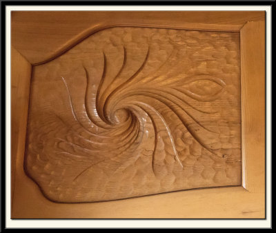 Spiral Carving over a Doorway