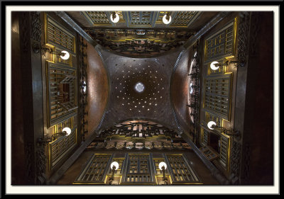 Looking up from the Great Hall