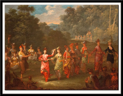 Greek Men and Women Dancing the Khorra, 1720-1737