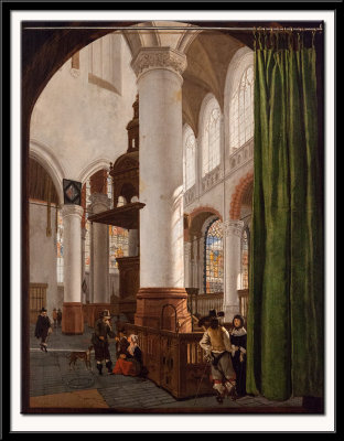 Interior of the Oude Kerk in Delft, 1654