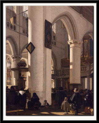 Interior of a Protestant, Gothic Church, 1669