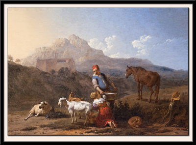 Italian Landscape with Girl Milking a Goat, 1652