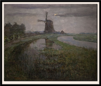 Oostzijdse Mill along the River Gein by Moonlight, 1903