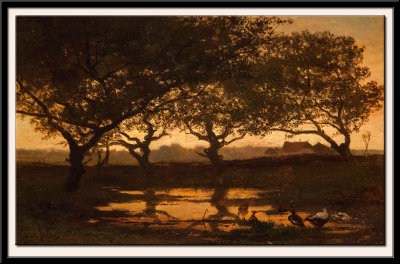 Woodland Pond at Sunset, 1862