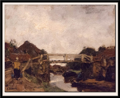 Wooden Bridge across a Canal at Rijswijk, 1878